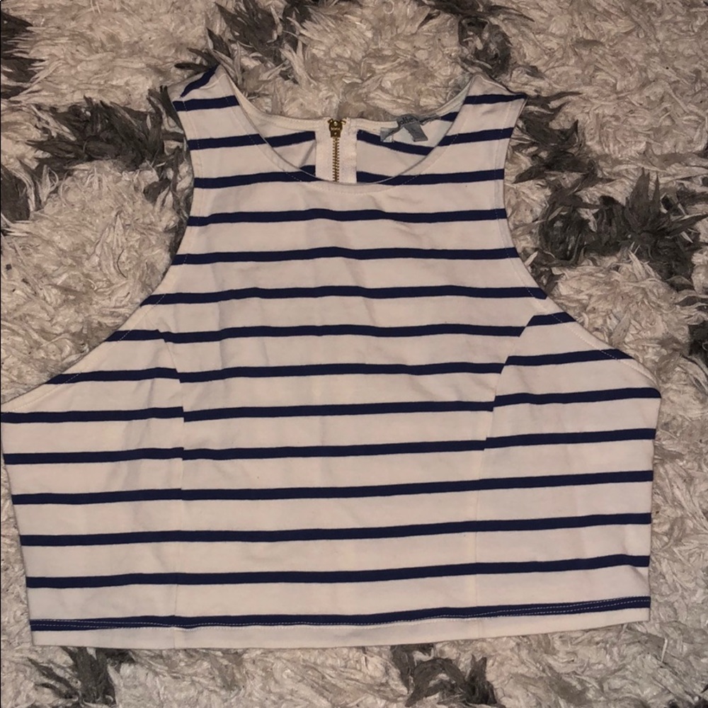 Stripped crop top NWOT